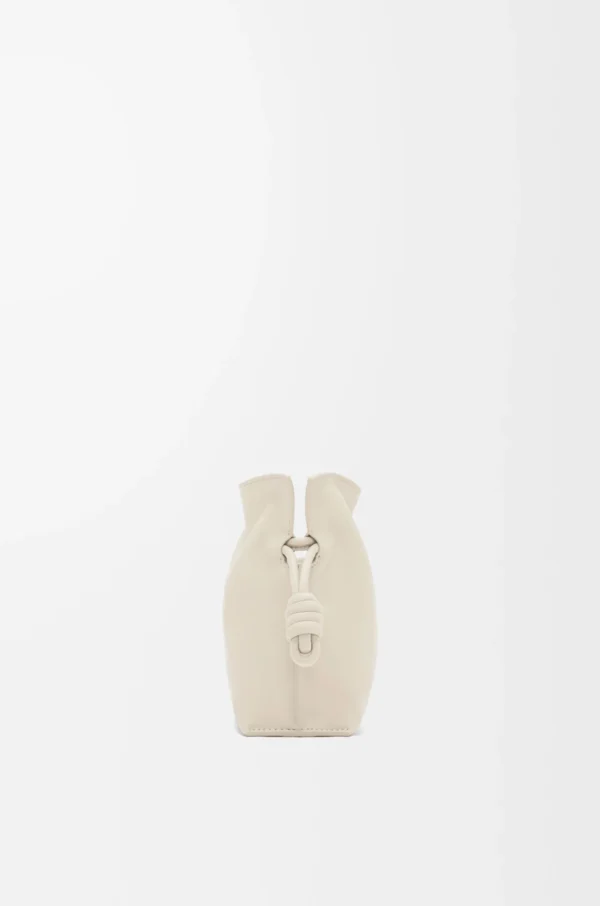 Mini Flamenco clutch in nappa calfskin Sea Salt