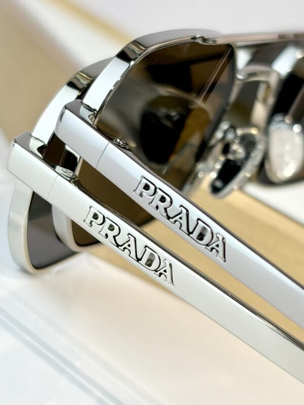 Prada Geometric Metal Aviator Sunglasses