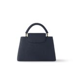 LOUIS VUITTON Capucines MM Handbag with Gold Hardware, Medium, Women's, Blue