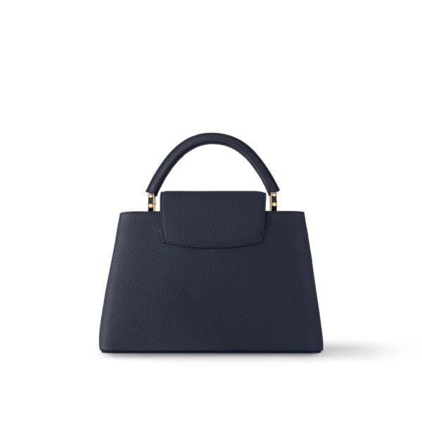 LOUIS VUITTON Capucines MM Handbag with Gold Hardware, Medium, Women's, Blue