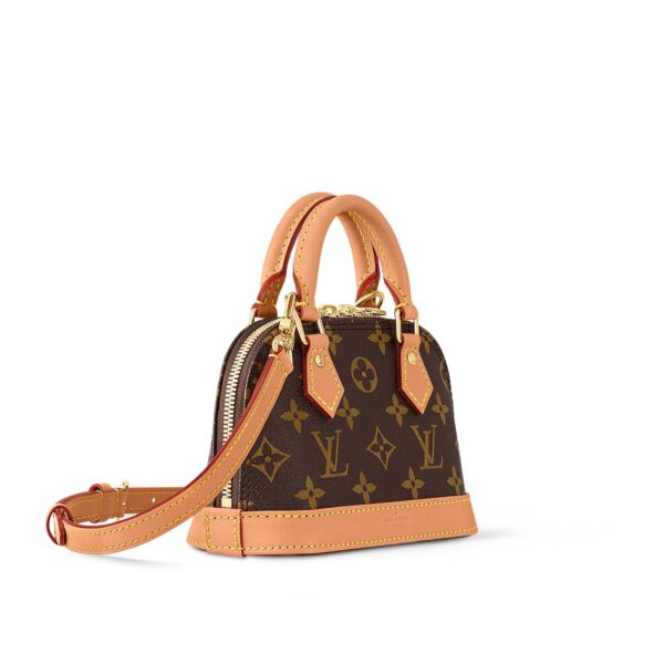 LOUIS VUITTON Alma Nano Shell Handbag (Handheld, Shoulder, or Crossbody) – Small – Women's – Brown