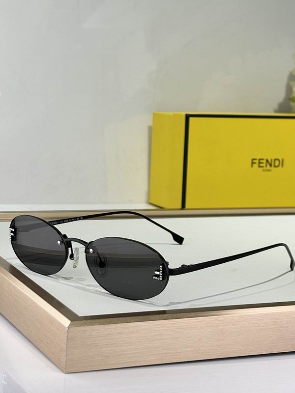 FENDI Vintage Oval Sunglasses | Lightweight Metal Frame, Effortless Luxury Style
