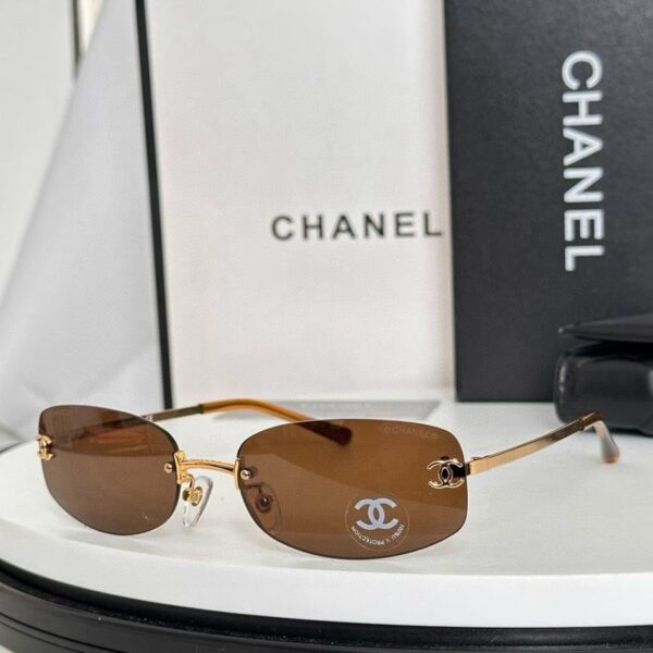 Luxury Rimless Oval Sunglasses UV400