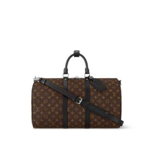LOUIS VUITTON Keepall 45 Classic Monogram Adjustable Shoulder Strap Travel Bag