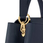 LOUIS VUITTON Capucines MM Handbag with Gold Hardware, Medium, Women's, Blue
