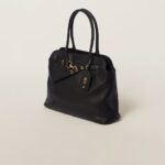 Aventure Nappa Leather Handbag Black  Large
