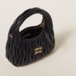 Wander Matelassé Soft Lamb Nappa Small Crescent Moon Bag pink