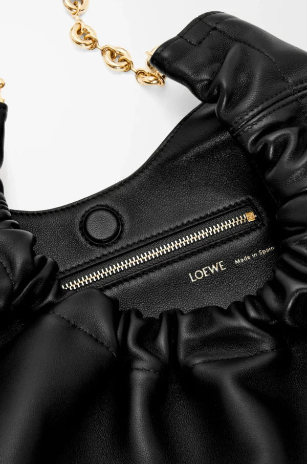Small Squeeze bag in mellow nappa lambskin Black