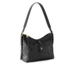 Louis Vuitton PM Classic Monogram Zipper Shoulder Bag with Adjustable Strap, Empreinte Soft Grained Leather, Shoulder Bag, Women's, Black