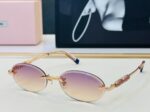 Miu Miu Vintage Oval Rimless Sunglasses – Luxury Minimalist Designer Shades