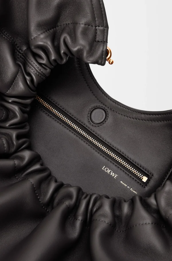 Medium Squeeze bag in mellow nappa lambskin Black