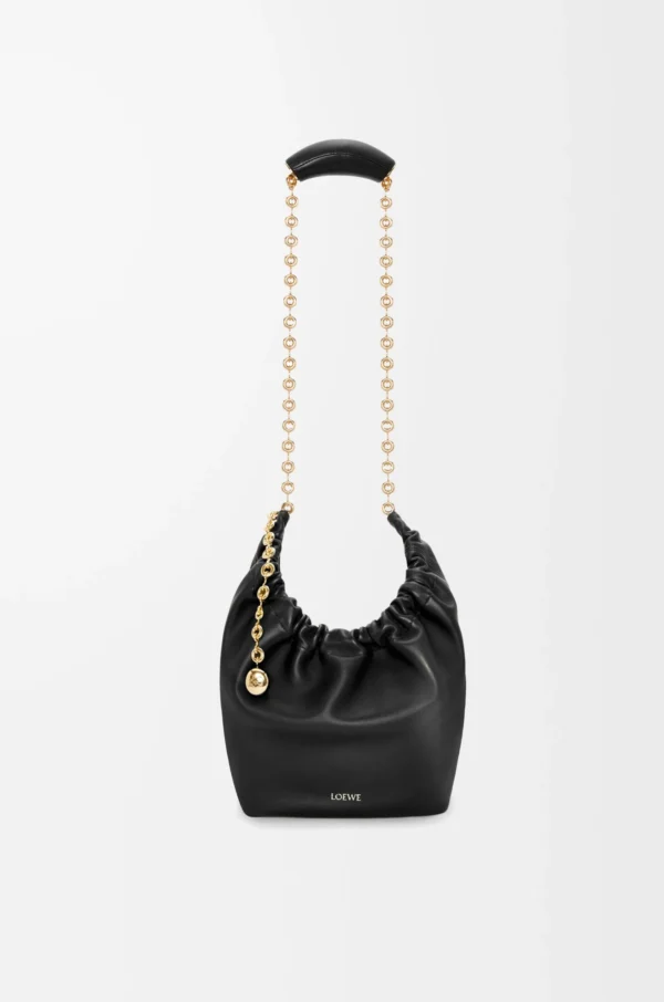 Small Squeeze bag in mellow nappa lambskin Black