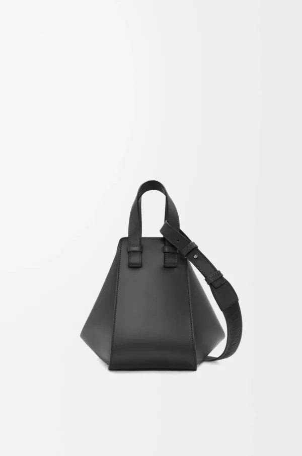 Compact Hammock bag in satin calfskin Black