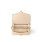 LOUIS VUITTON Pochette Metis East West Embossed Soft Grained Calfskin Small Messenger Bag Crossbody Bag for Women, cream color