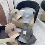 Luxury designer retro washed denim smiling baseball cap for both men and women, adjustable casual cap