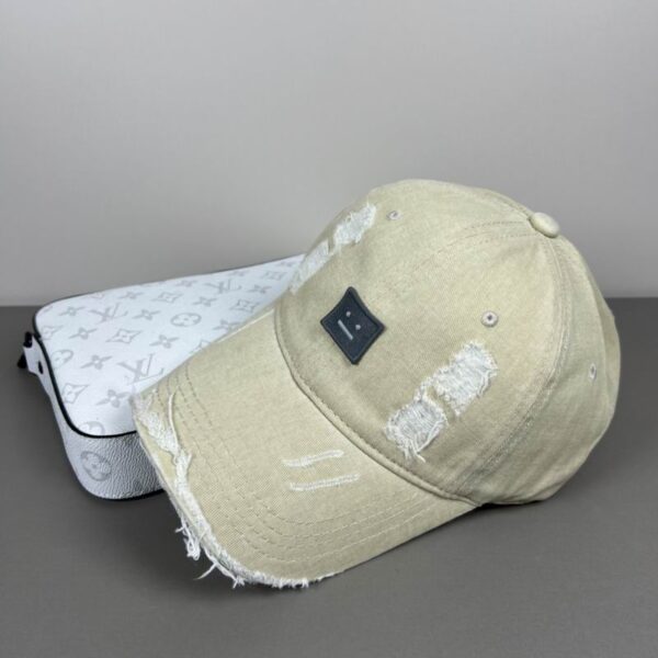 Luxury designer retro washed worn-out smiling baseball cap for both men and women, adjustable street dad hat