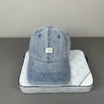 Luxury designer retro washed baseball cap for men and women, casual smiley face metal adjustable sports cap