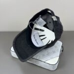 Luxury designer street retro washed denim smiling baseball cap men's adjustable unisex letter embroidered casual cap