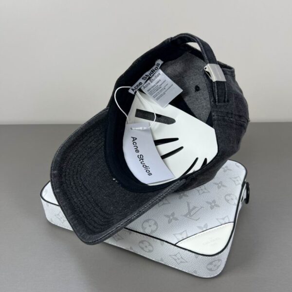 Luxury designer street retro washed denim smiling baseball cap men's adjustable unisex letter embroidered casual cap