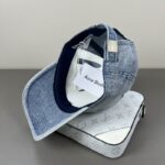 Luxury designer street retro washed denim smiling baseball cap men's adjustable unisex letter embroidered casual cap