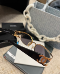 Chanel Slim Oval Metal Frame Sunglasses – Signature Double CC Luxury