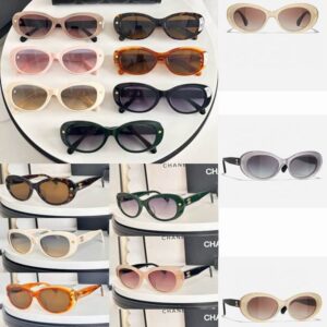 Chanel Retro Oval Frame Sunglasses – Minimal Logo Chic