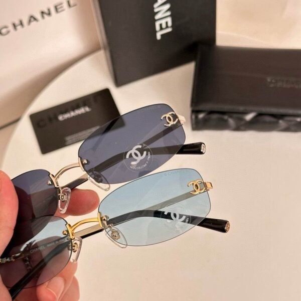 Luxury Rimless Oval Sunglasses UV400
