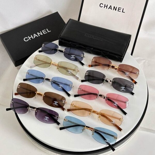 Luxury Rimless Oval Sunglasses UV400