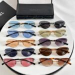 Chanel Vintage Rimless Oval Sunglasses – Minimalist Luxury Metal Frame