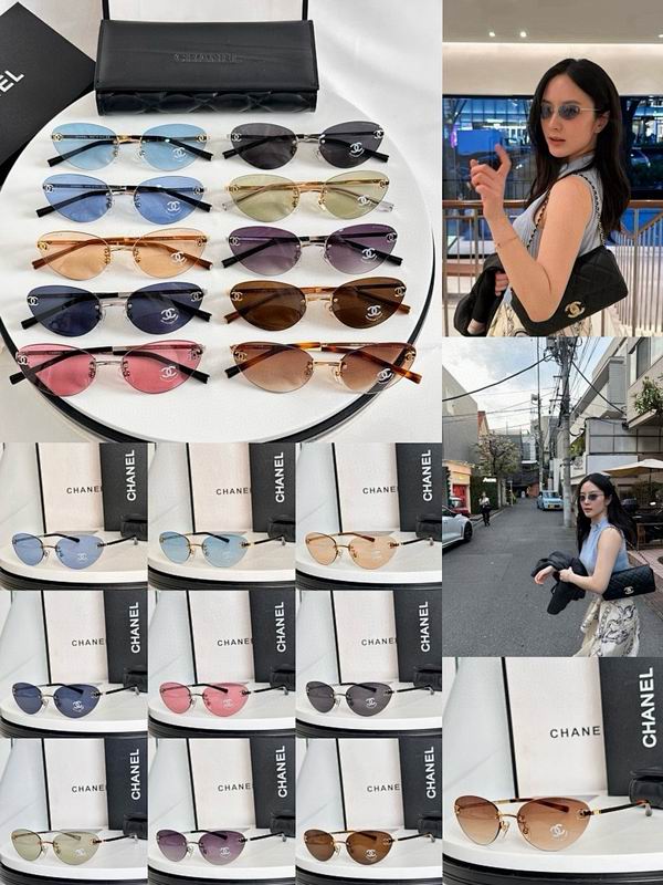 Chanel Vintage Rimless Oval Sunglasses – Minimalist Luxury Metal Frame