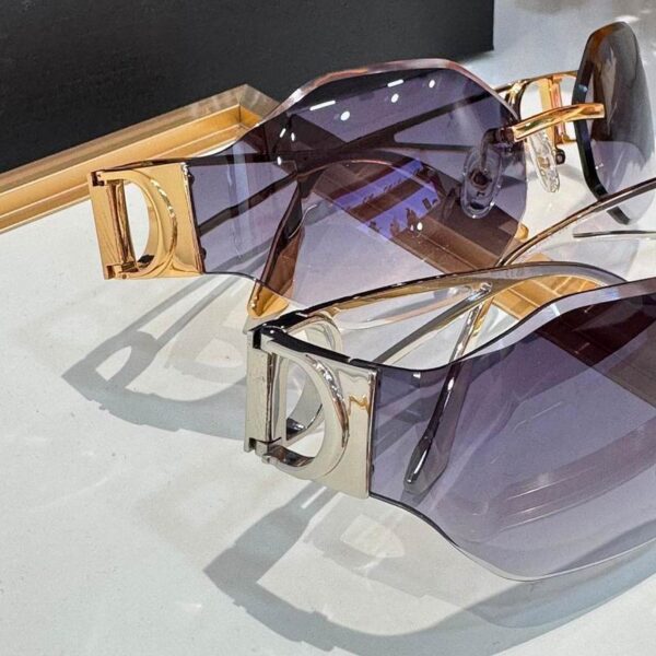 Dior CD Signature Shield Sunglasses – Luxury Rimless Edition