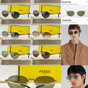 Fendi Vintage Round Metal Sunglasses