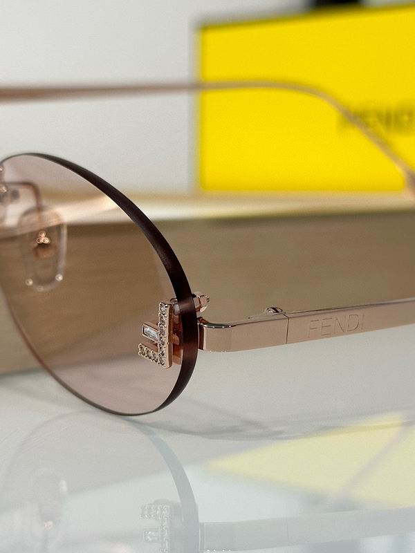 FENDI Vintage Oval Sunglasses | Lightweight Metal Frame, Effortless Luxury Style
