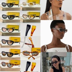 Fendi Retro Oval Sunglasses Fashion Eyewear