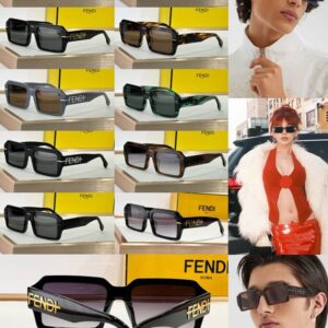 Fendi Bold Square Frame Sunglasses – Statement Logo Designer Shades