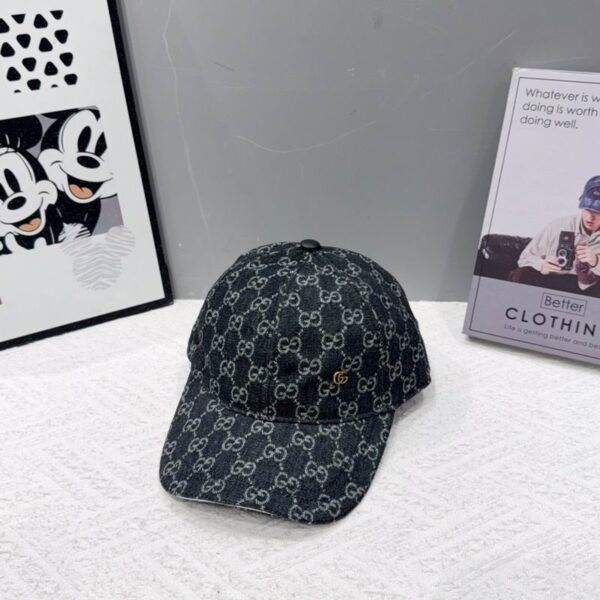 Luxury designer GG letter splashed ink baseball cap, unisex denim ragtag fashion sun hat