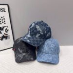 Luxury designer camouflage denim baseball cap, fashionable unisex cap