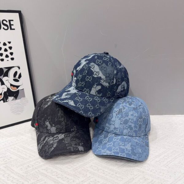 Luxury designer camouflage denim baseball cap, fashionable unisex cap