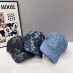 Luxury designer camouflage denim baseball cap, fashionable unisex cap