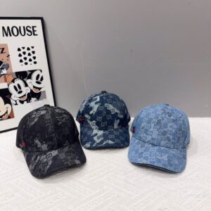Luxury designer camouflage denim baseball cap, fashionable unisex cap