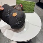 Luxury designer GG letter splashed ink baseball cap, unisex denim ragtag fashion sun hat