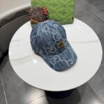 Luxury designer camouflage denim baseball cap, fashionable unisex cap