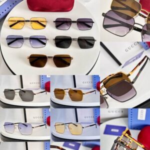 Retro Square Metal Sunglasses – Luxury Slim Frame