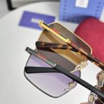 Retro Square Metal Sunglasses – Luxury Slim Frame