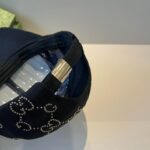 Designer baseball cap with luxurious rhinestone decorative letters for both men and women, adjustable high-end hat