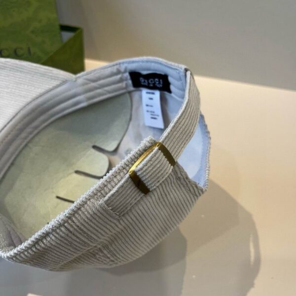 Designer Corduroy Baseball Hat with Patch Logo, Unisex Adjustable Casual Hat