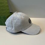 Designer Corduroy Baseball Hat with Patch Logo, Unisex Adjustable Casual Hat