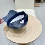 Designer washed denim baseball cap with adjustable soft retro sun hat for men and women