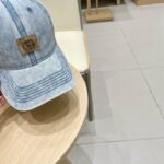 Designer washed denim baseball cap with adjustable soft retro sun hat for men and women
