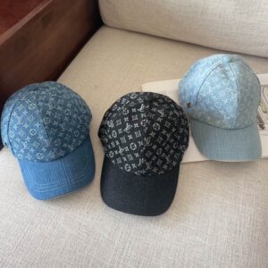 Designer retro denim hat suitable for both men and women, adjustable texture letter premium baseball cap